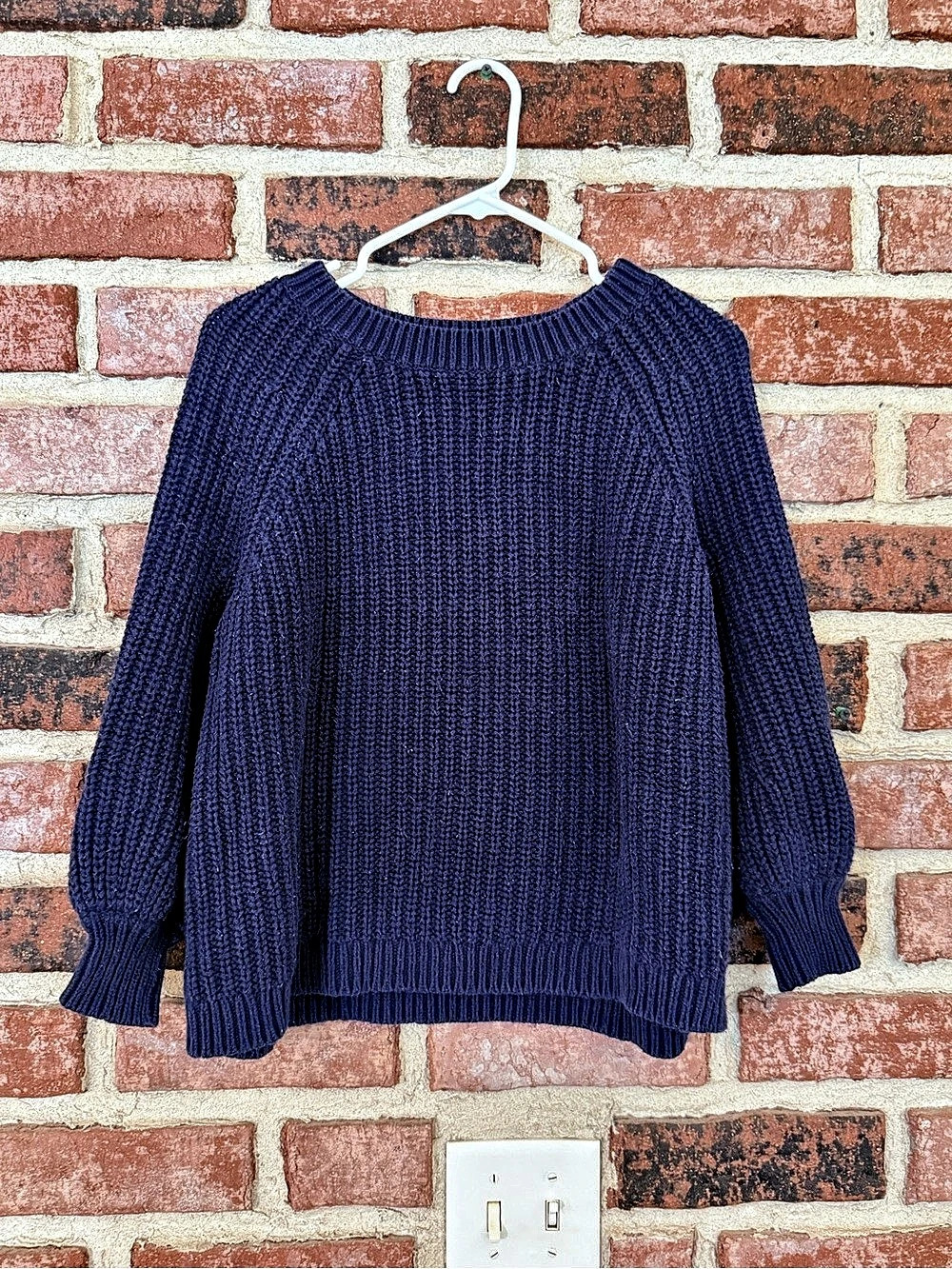 aerie Ribbed Crewneck Sweater in Blue Small Like New